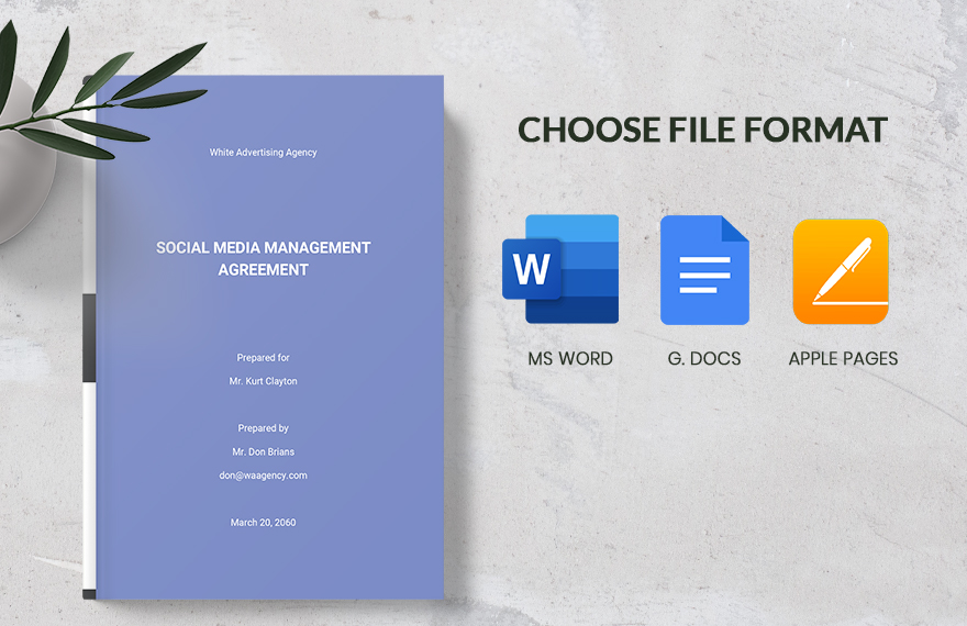 Social Media Management Agreement Template Download in Word, Google