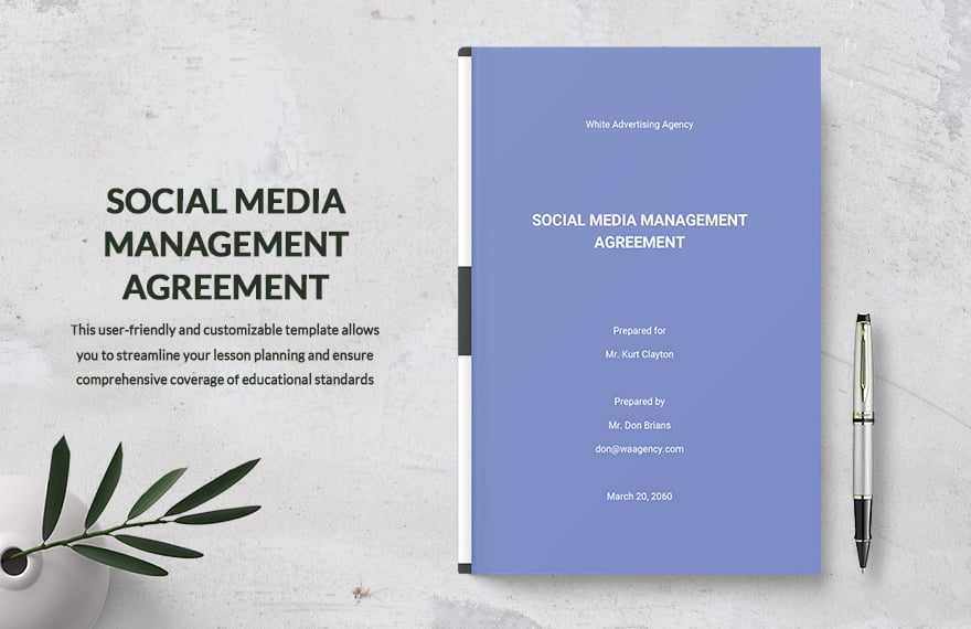 Social Media Management Agreement Template 