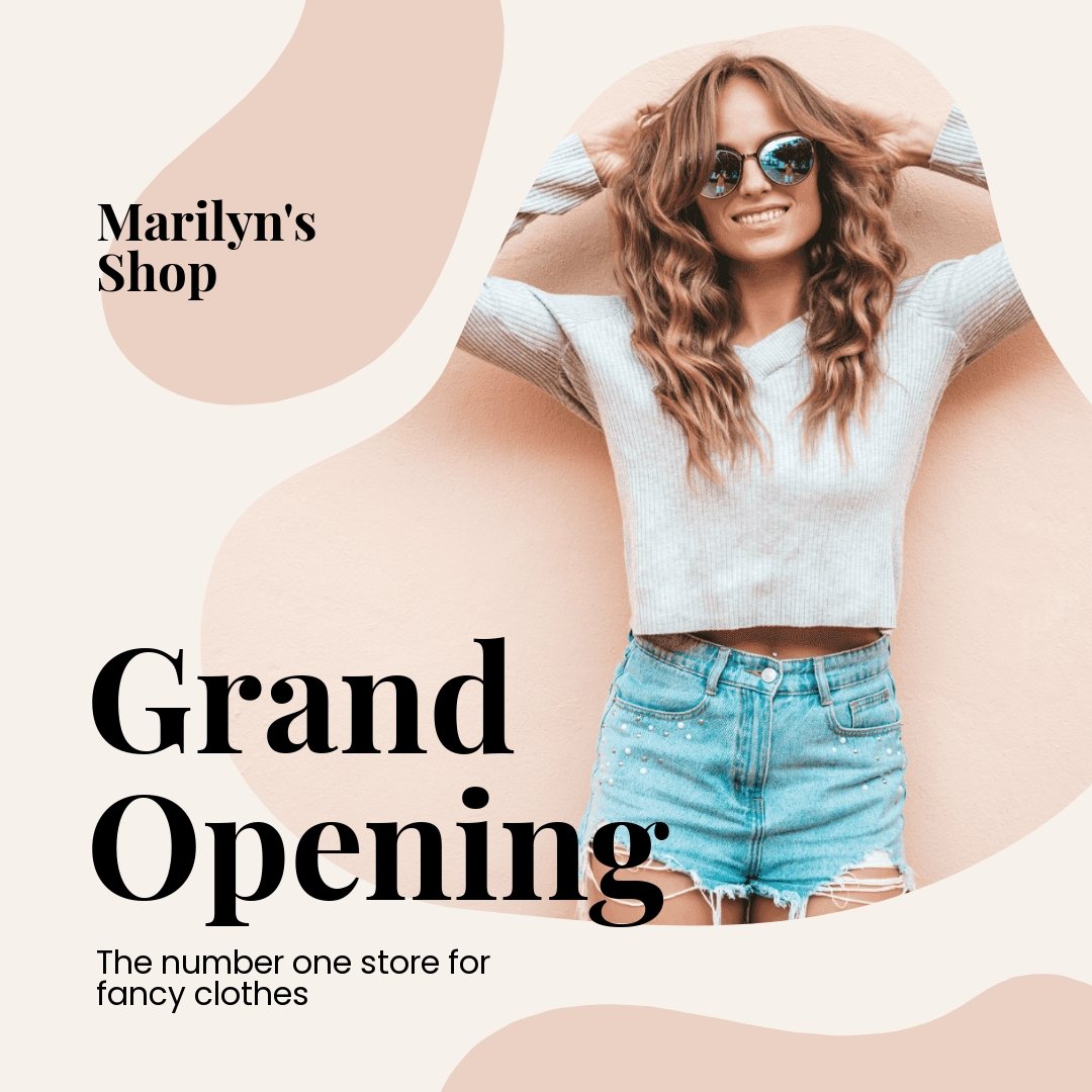 Small Business Grand Opening Instagram Post Template
