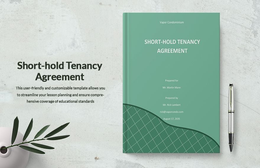 Short-hold Tenancy Agreement Template