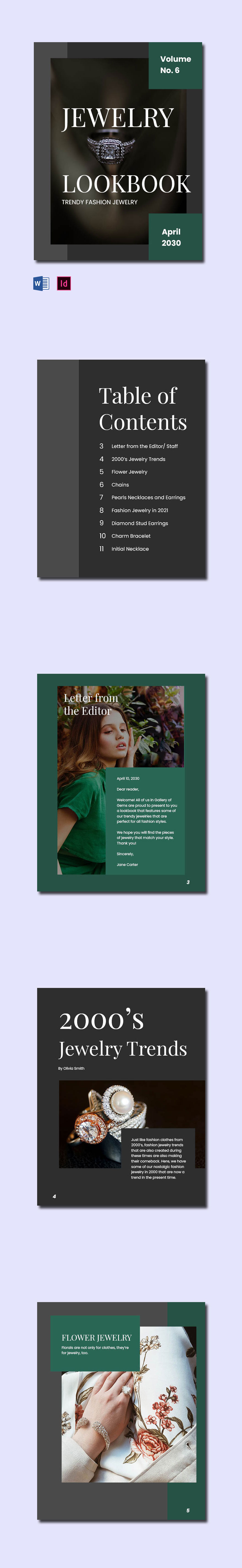 Jewelry Lookbook Templates 9 Designs Free Downloads Template