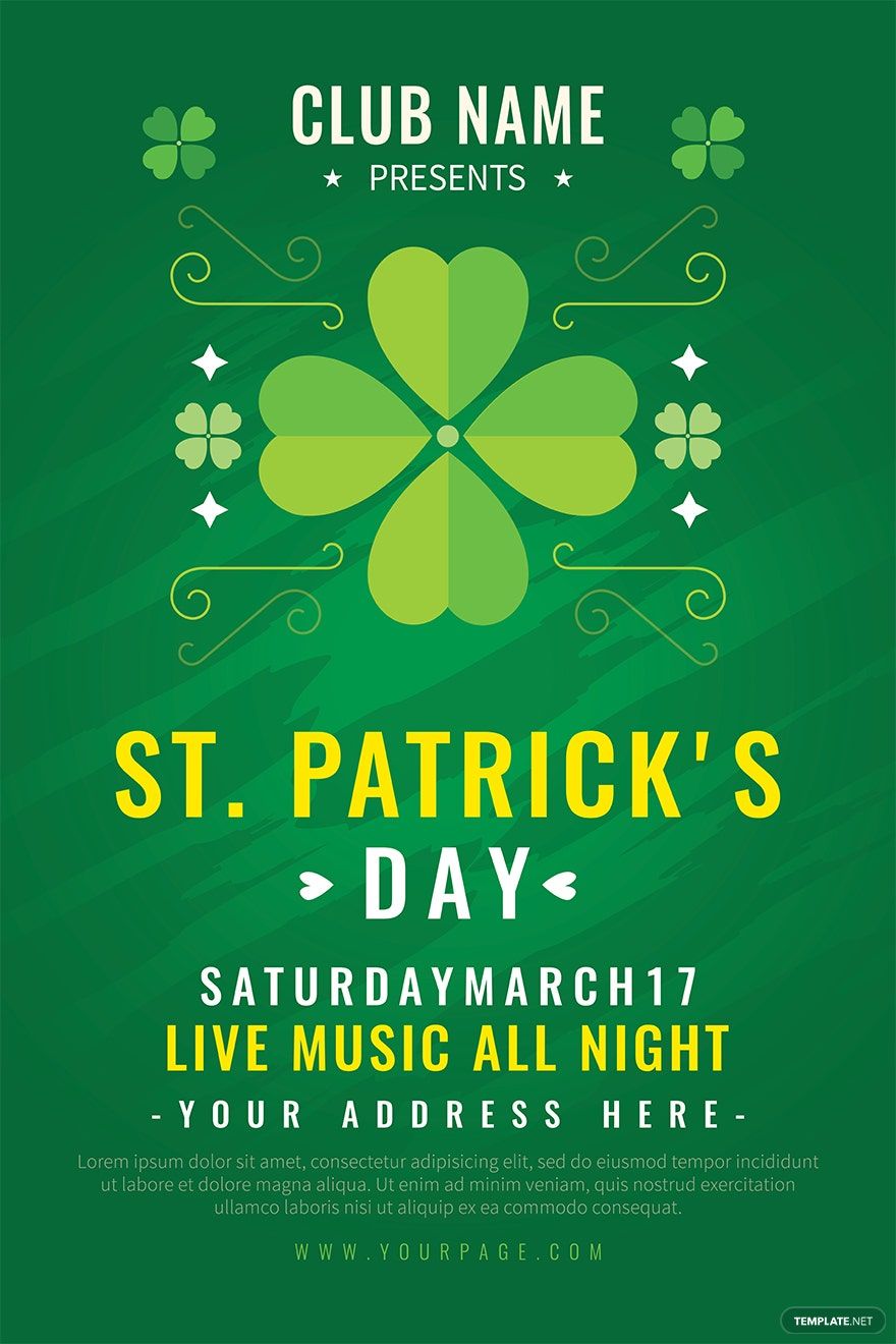 St Patrick's Day Poster Template