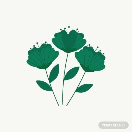 Free Green Floral Vector in Illustrator, EPS, SVG, JPG, PNG