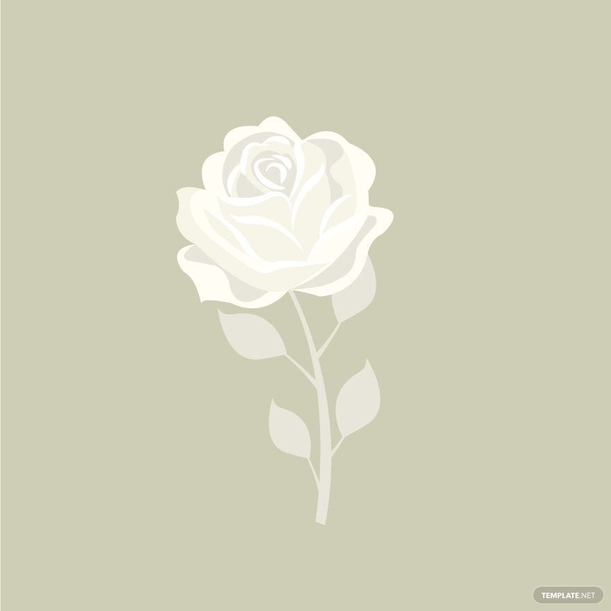 White Floral Vector