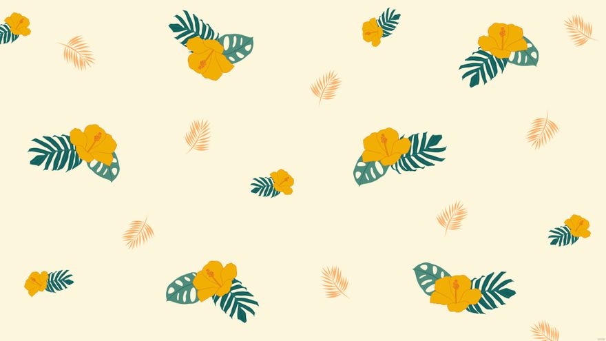 Tropical Floral Print Background