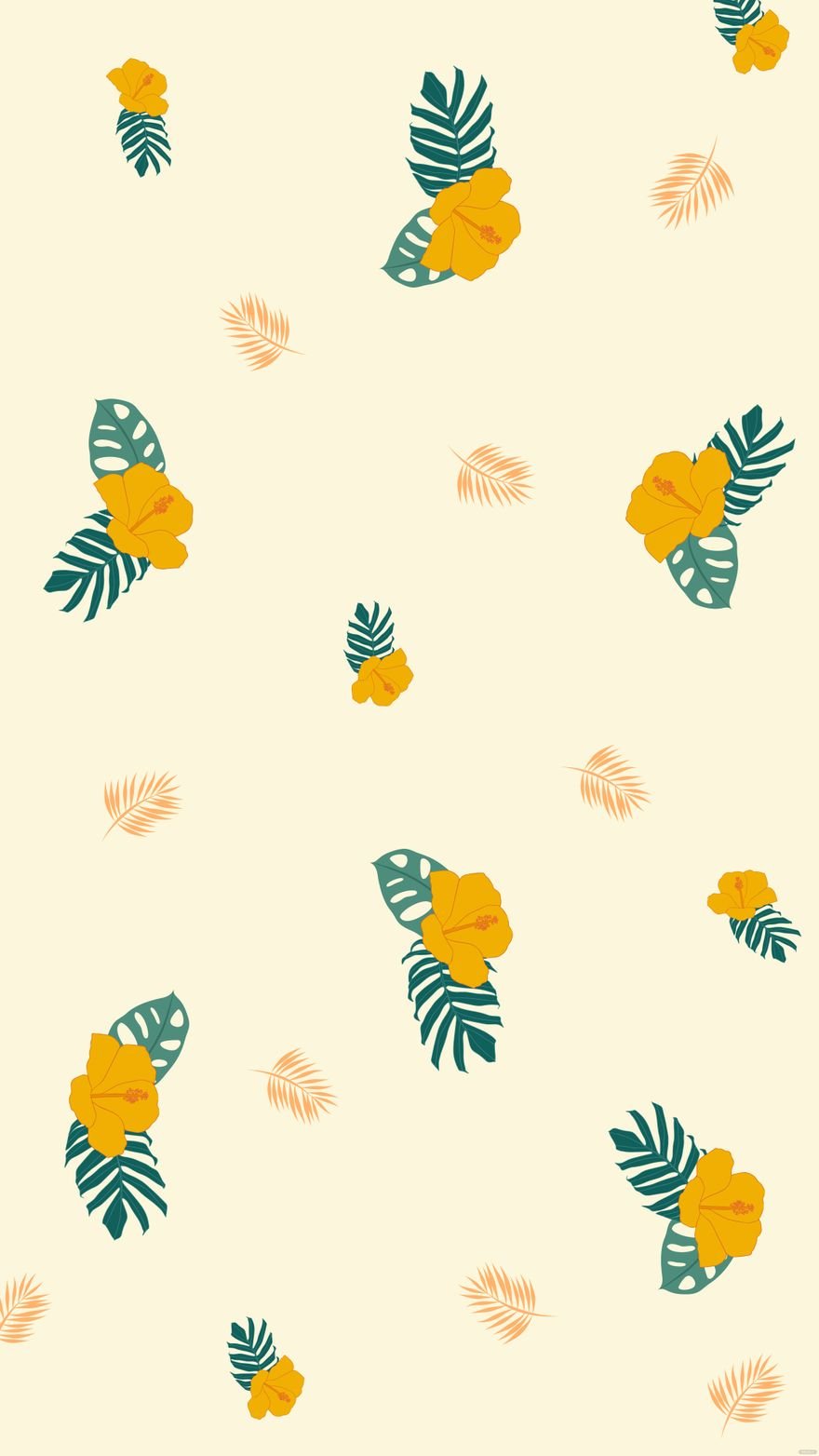 Tropical Floral Print Background