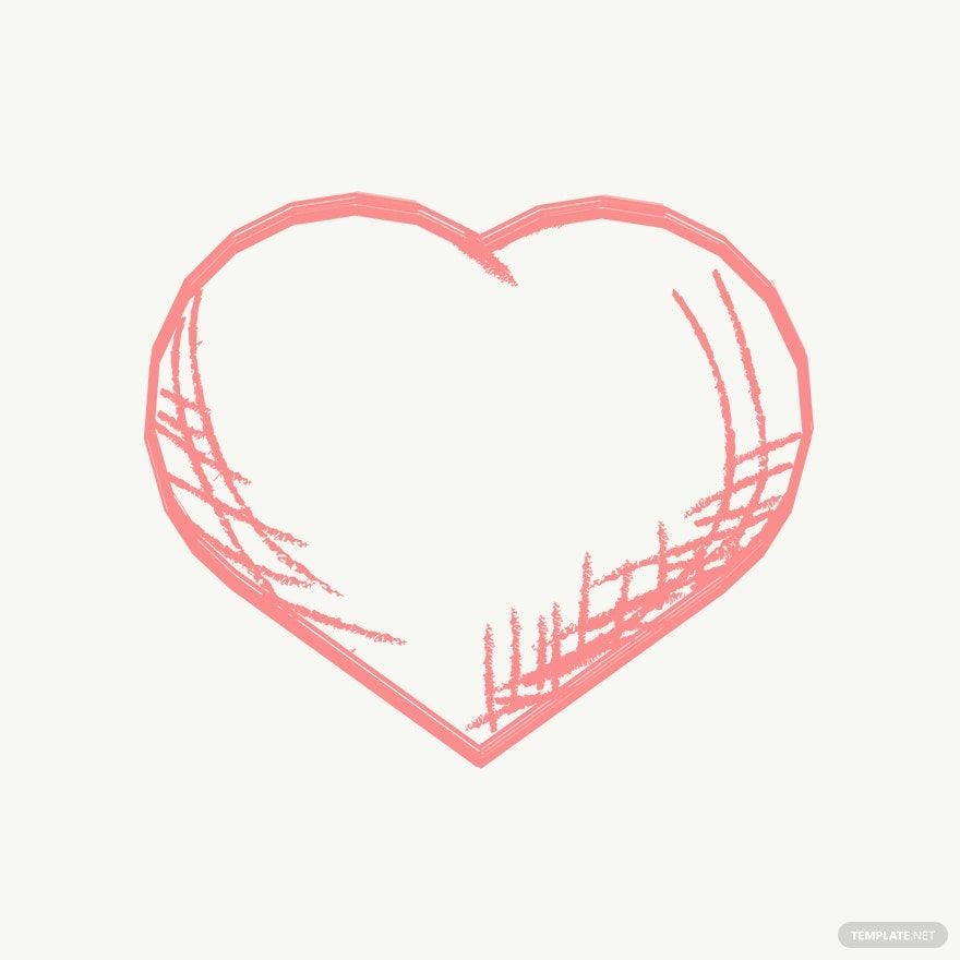 Free Heart Outline Sketch Vector