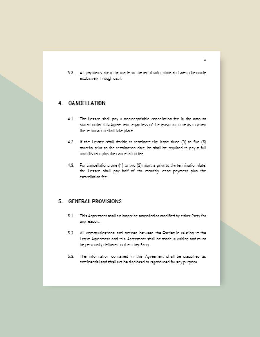 Amendment to Cancel Agreement Template Google Docs Word PDF Amendment to Cancel Agreement Template Google Docs Word PDF