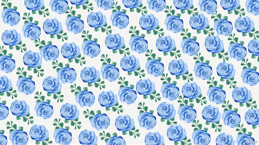 Seamless Blue Floral Background