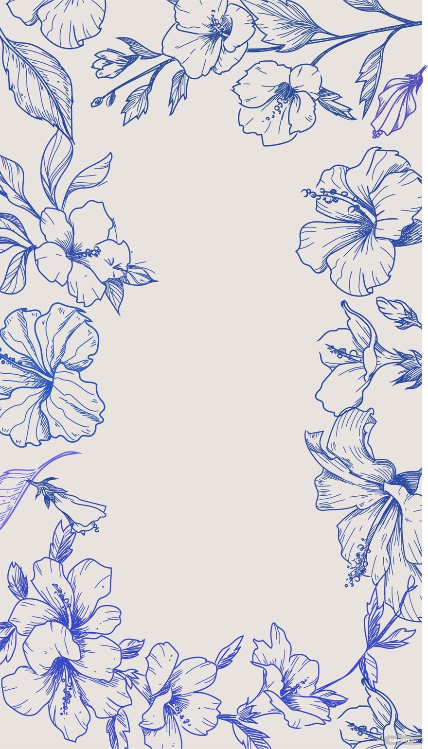 Free Vintage Blue Floral Background