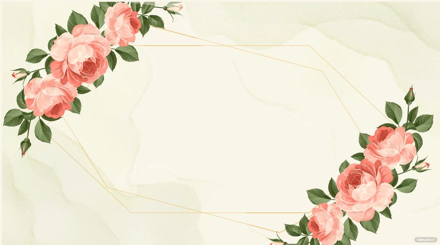 Vintage Wedding Floral Frame Background