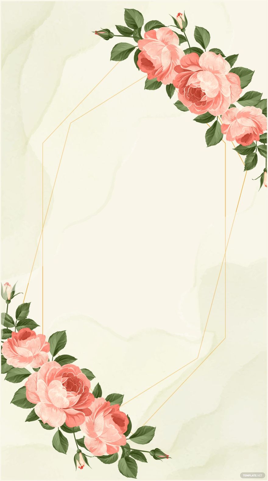 Free Vintage Wedding Floral Frame Background