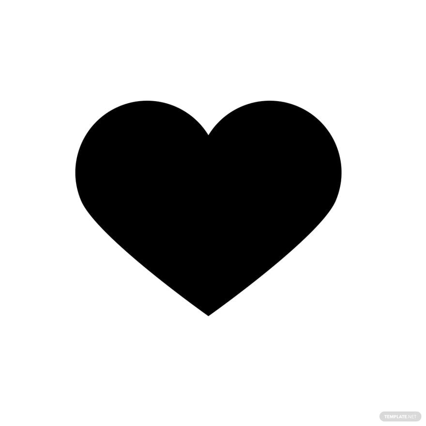 Simple Black Heart Silhouette