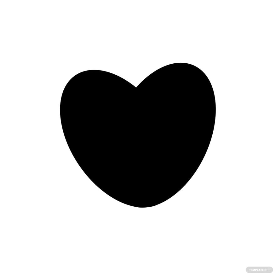 Black Love Heart Silhouette