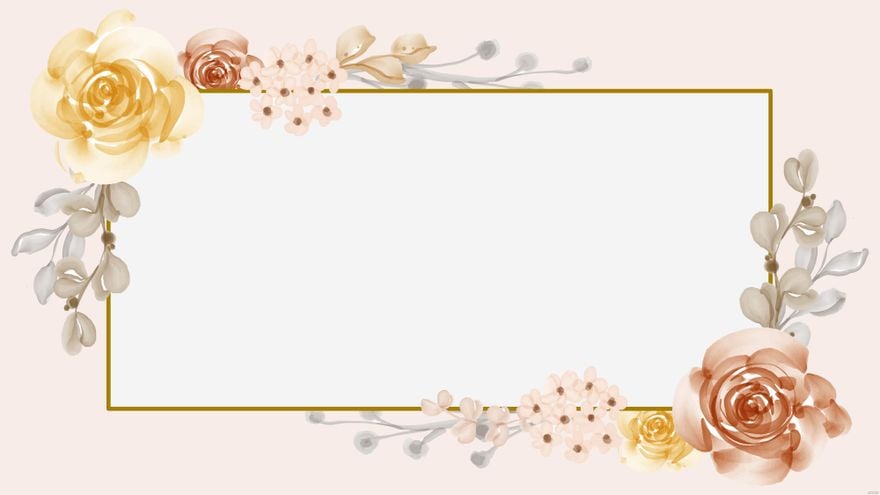 Free Watercolor Floral Border Background