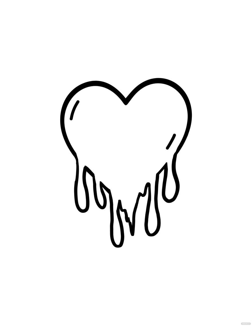 Dripping Heart Drawing