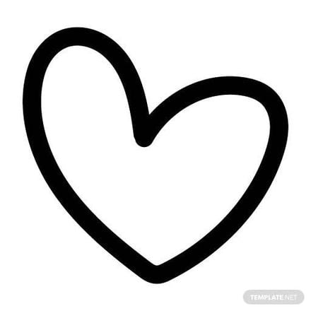 Simple Heart Clipart Black and White