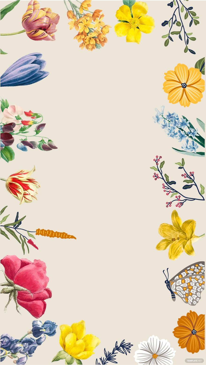 Free Birthday Invitation Floral Background - EPS, Illustrator, JPG, SVG |  
