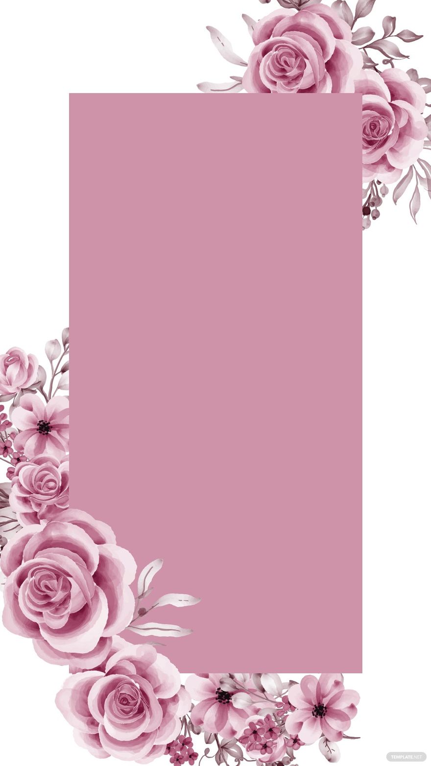 light pink flower border