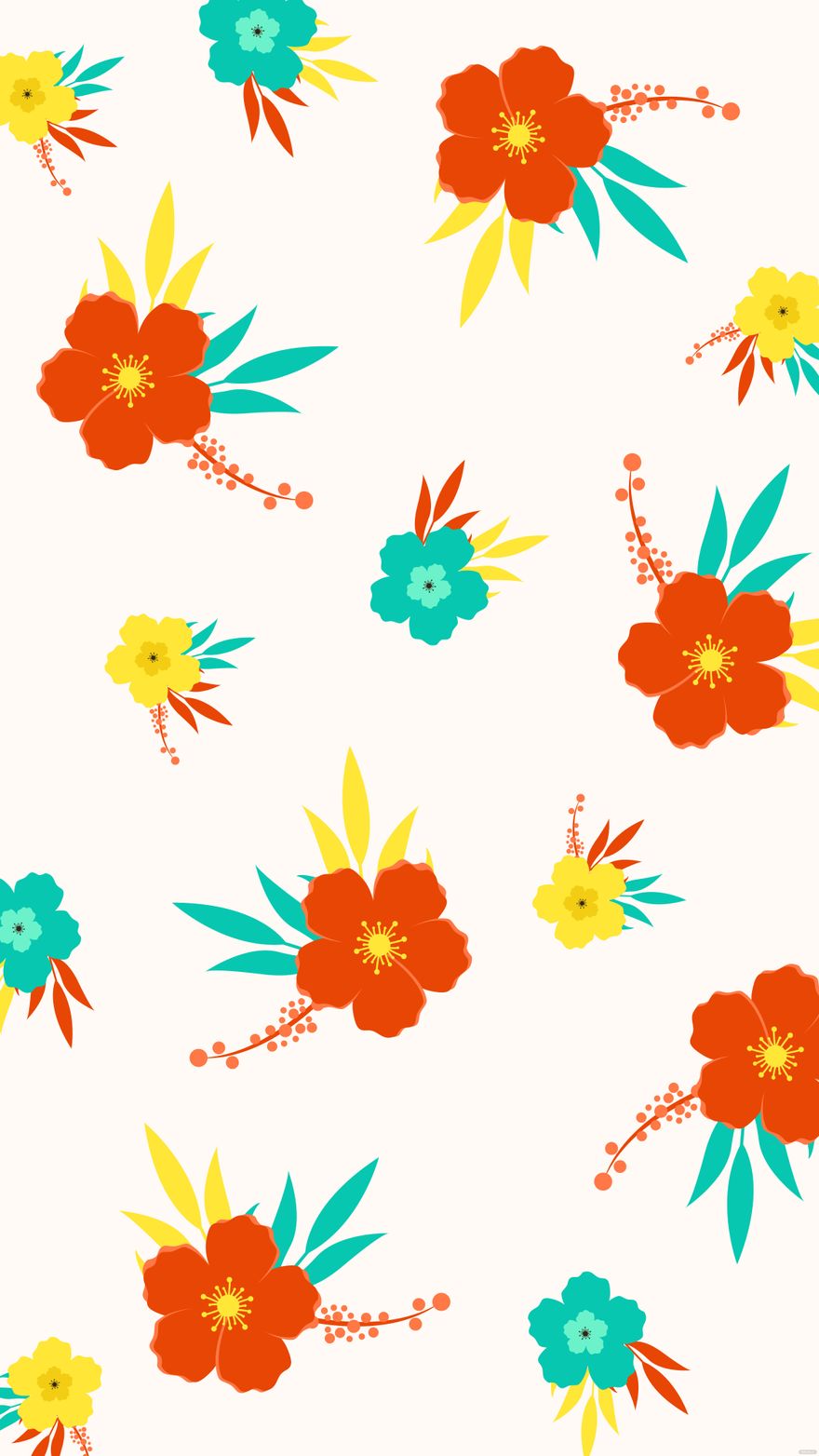 Free Colorful Summer Floral Background in Illustrator, EPS, SVG, JPG