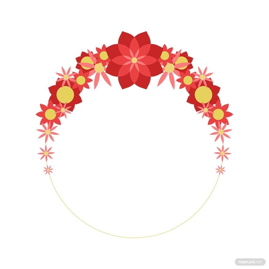 Free Floral Decorative Round Vector