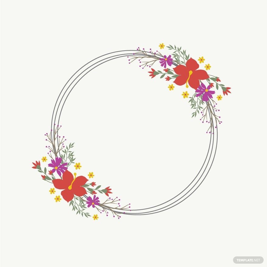 Free Round Floral Border Vector