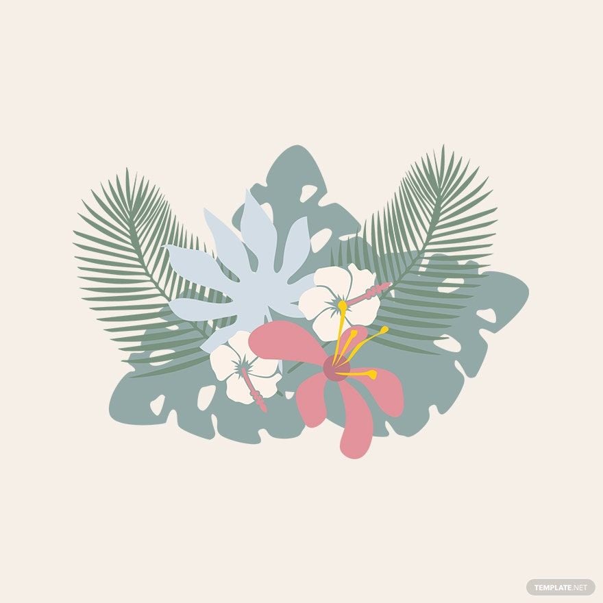 Free Tropical Floral Vector