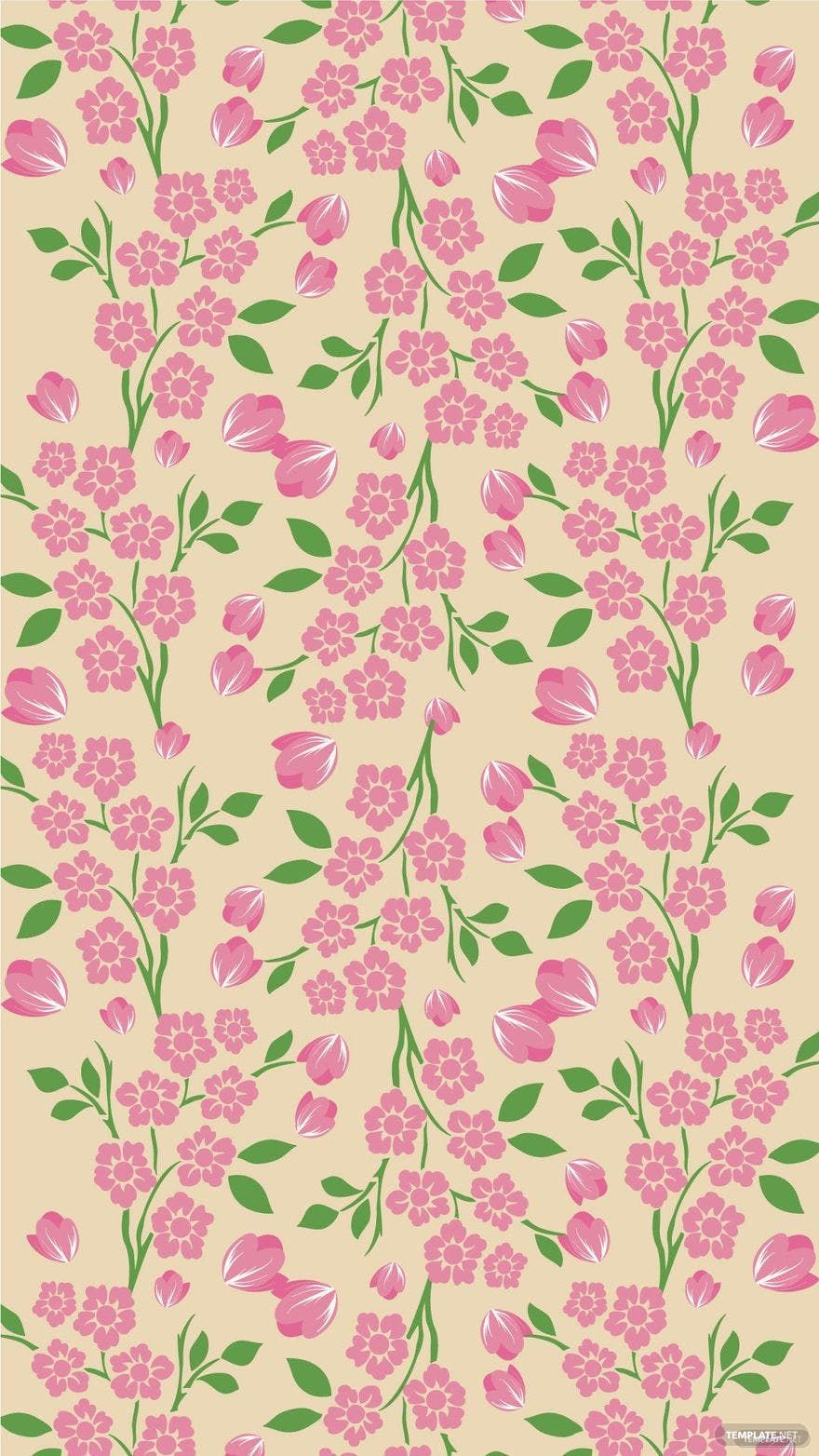 Free Pink Floral Background Vector