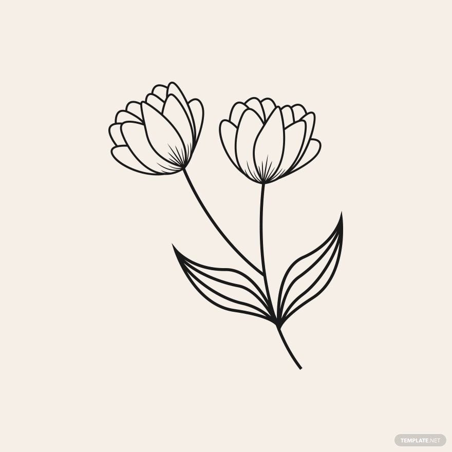 Free Floral Outline Vector