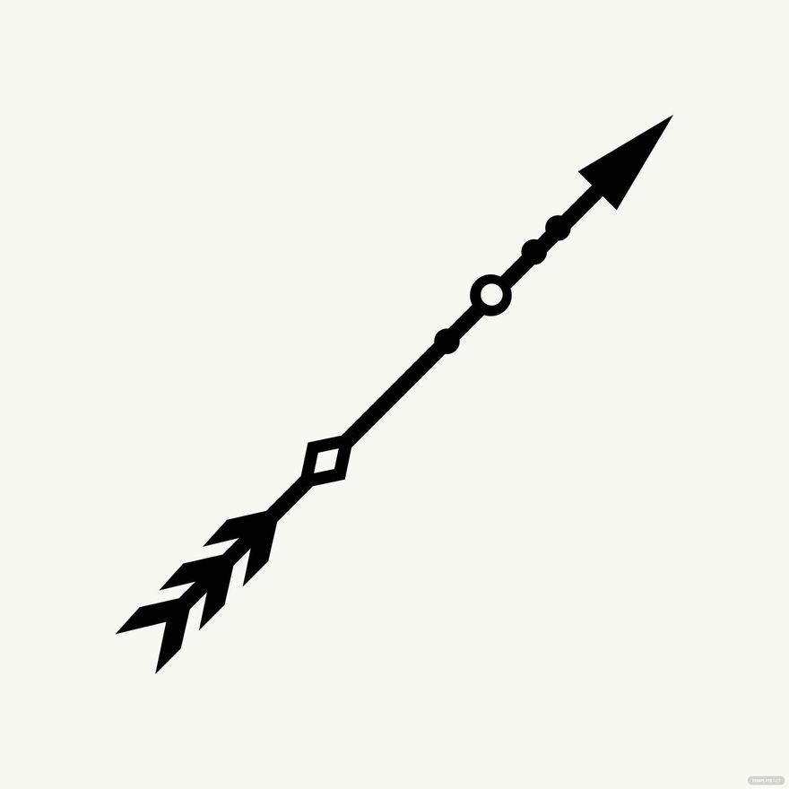 Free Black and White Tribal Arrow Vector