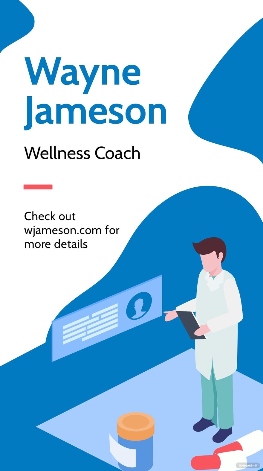 Health And Wellness Coach Whatsapp Post Template