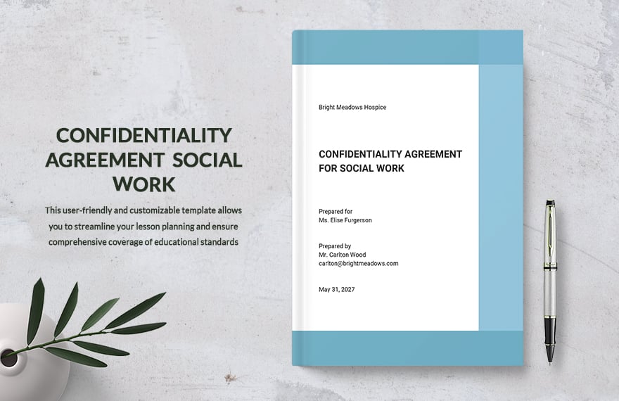  Confidentiality Agreement Social Work Template