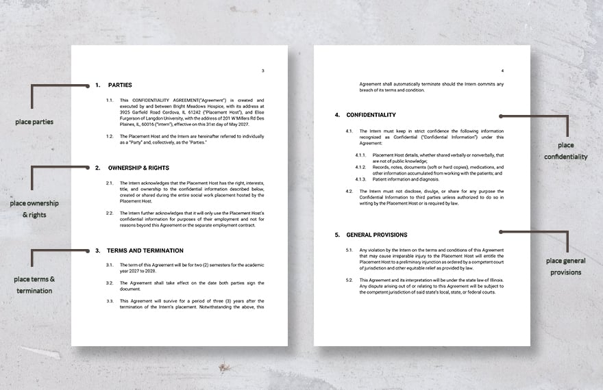  Confidentiality Agreement Social Work Template