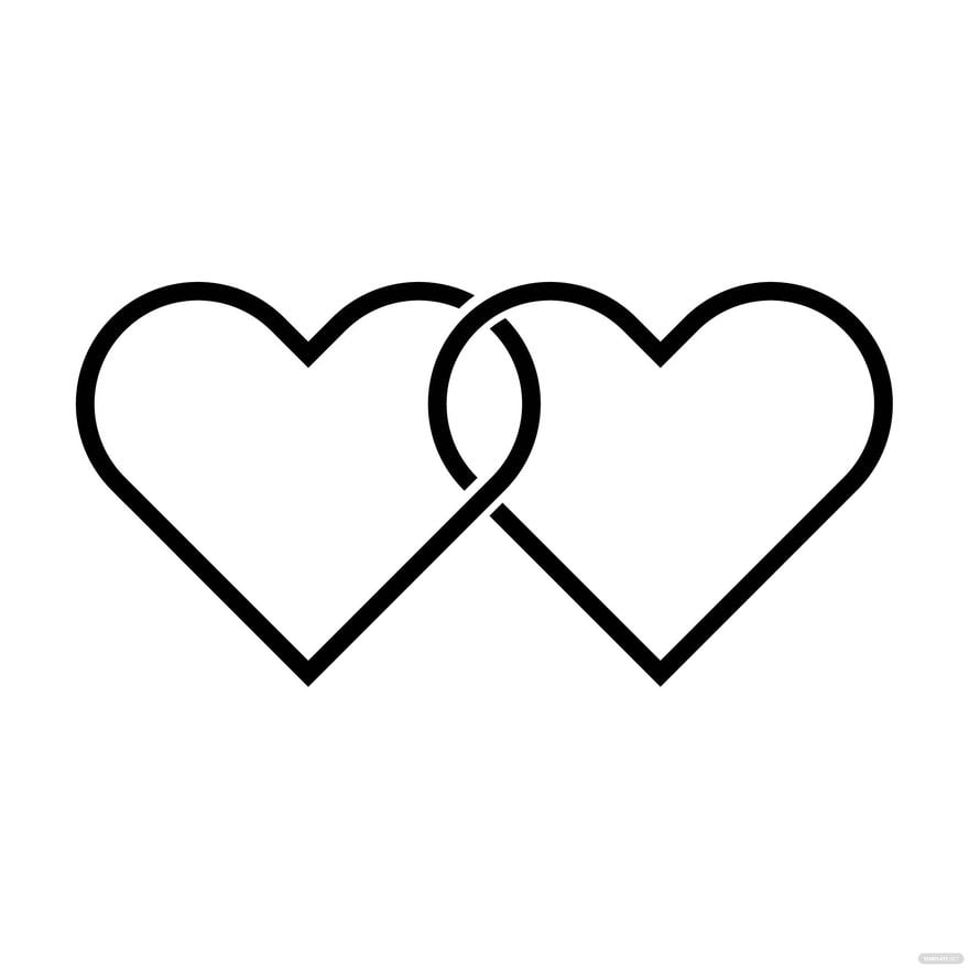 Wedding Heart Clipart Black and White