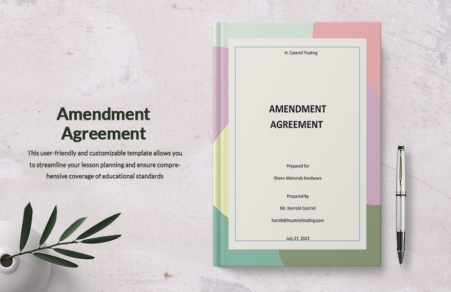 Amendment Agreement Template