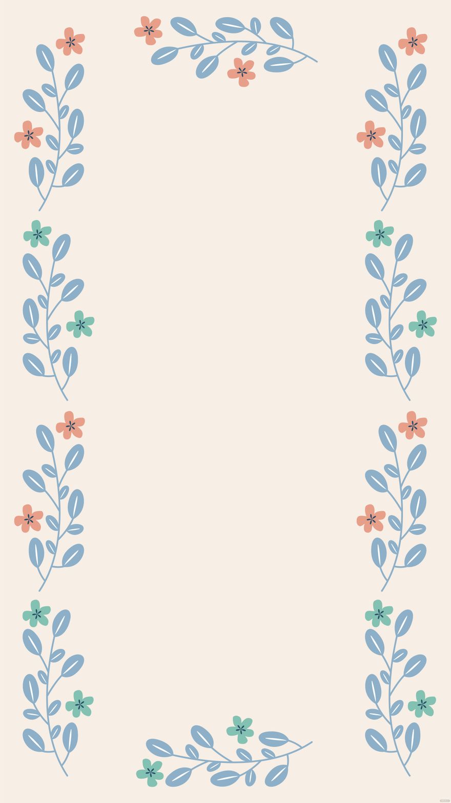 Free Simple Floral Border Background