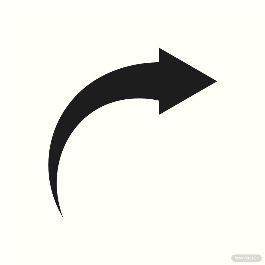 Simple Curved Arrow Vector