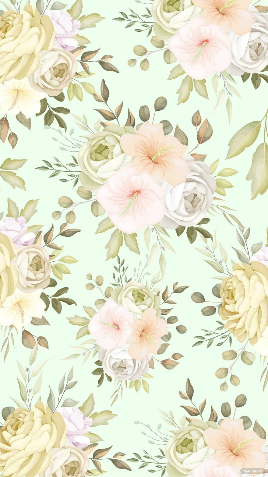 Fall Floral Watercolor Background in Illustrator, EPS, SVG, JPG