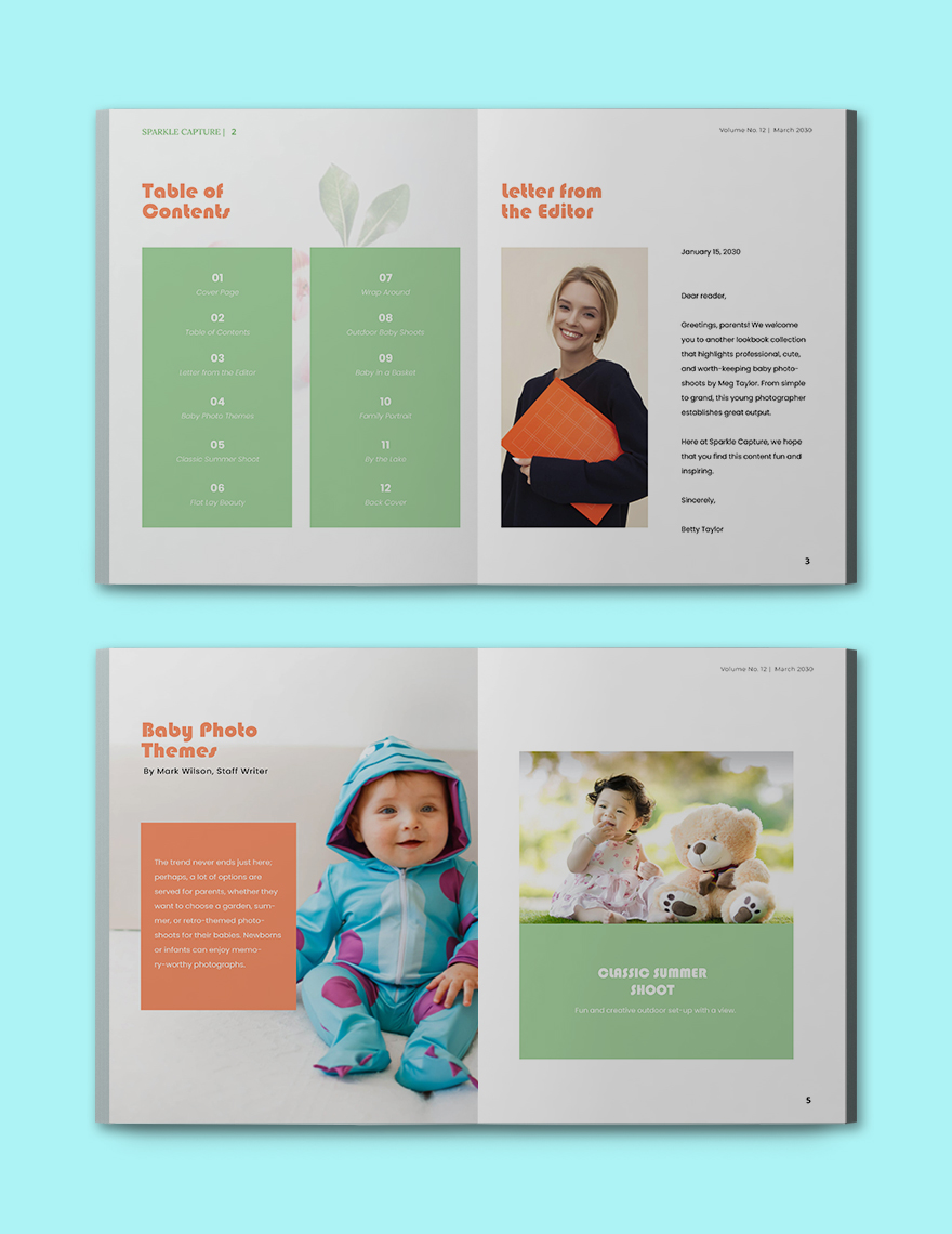 Baby Photography Lookbook Template