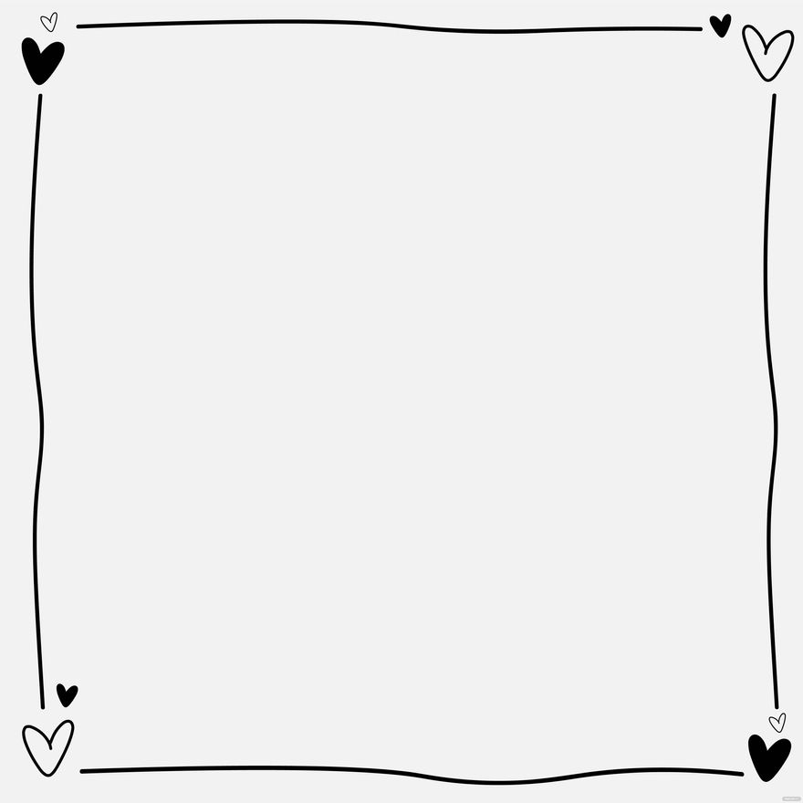 Black And White Heart Border Clipart in Illustrator, SVG, JPG, EPS, PNG - Download | Template.net