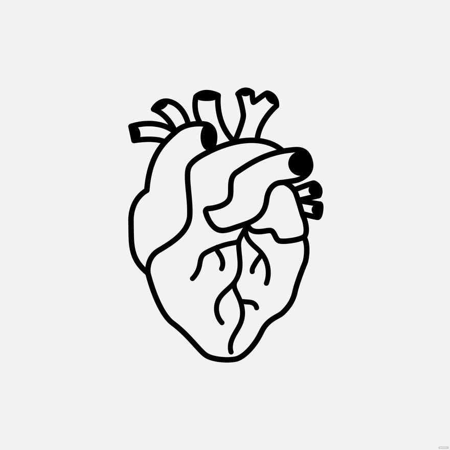Free Real Heart Clipart Black And White - Download in Illustrator, EPS