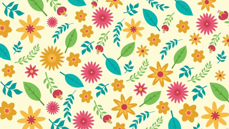 Summer Floral Pattern Background