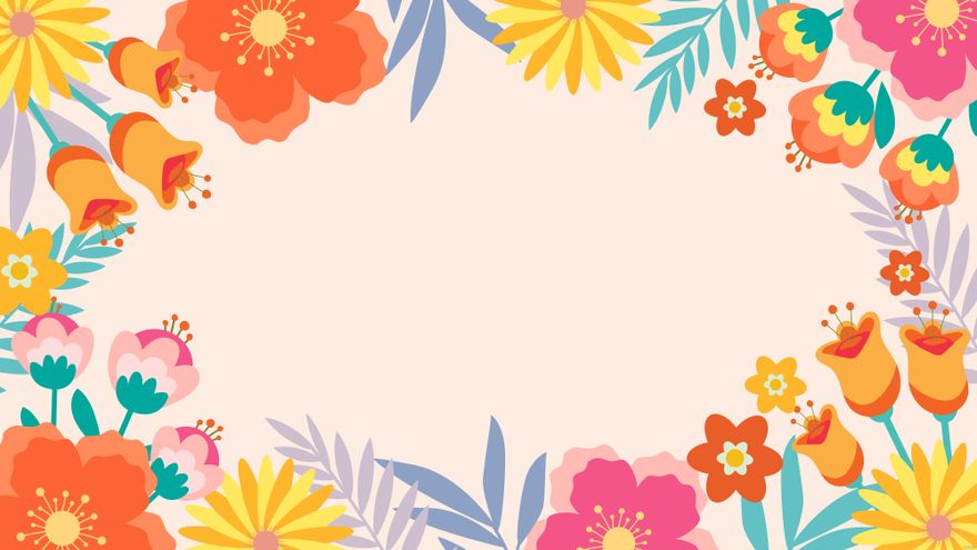 Summer Invitation Floral Background