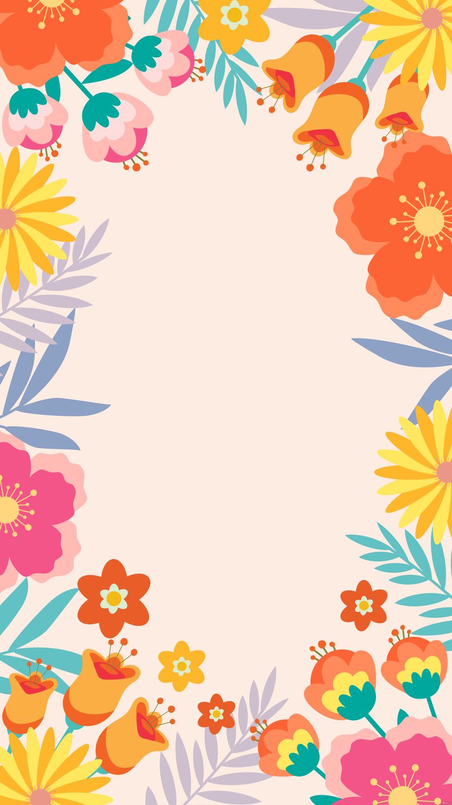 Free Summer Invitation Floral Background