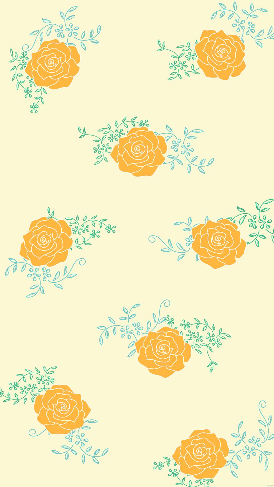 Ornamental Summer Floral Background in Illustrator, EPS, SVG, JPG