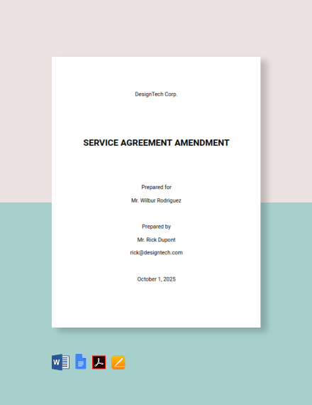 Partnership Agreement Amendment Template prntbl