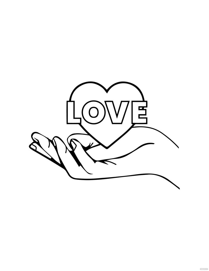 Hand Love Heart Drawing