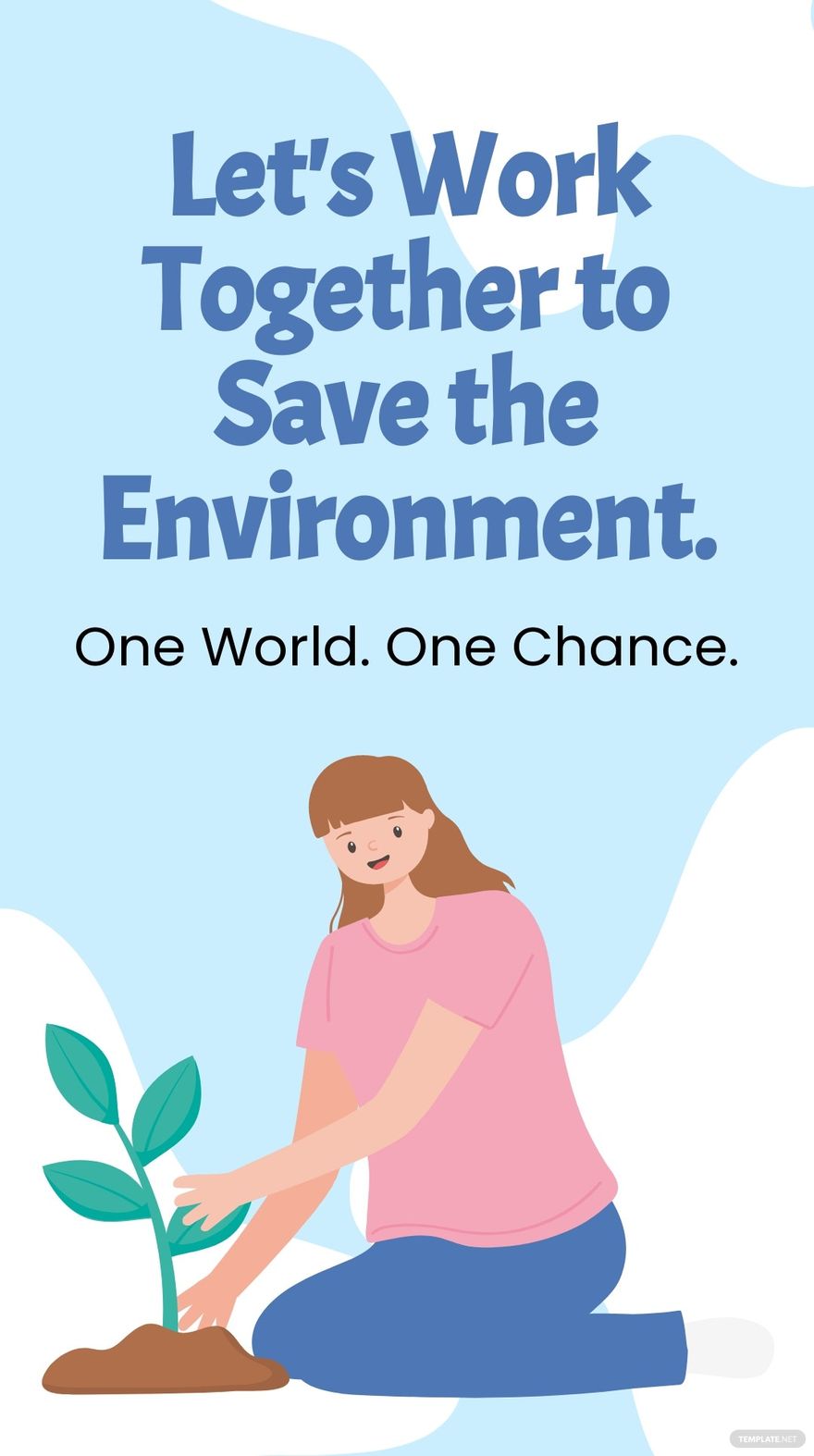Save The Environment Whatsapp Post Template