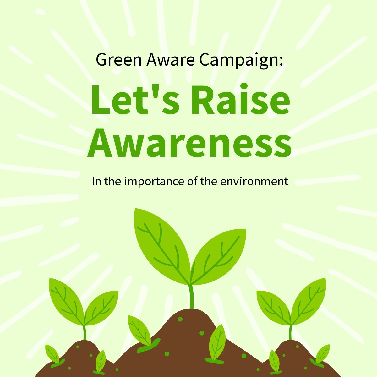 Environment Awareness Linkedin Post Template
