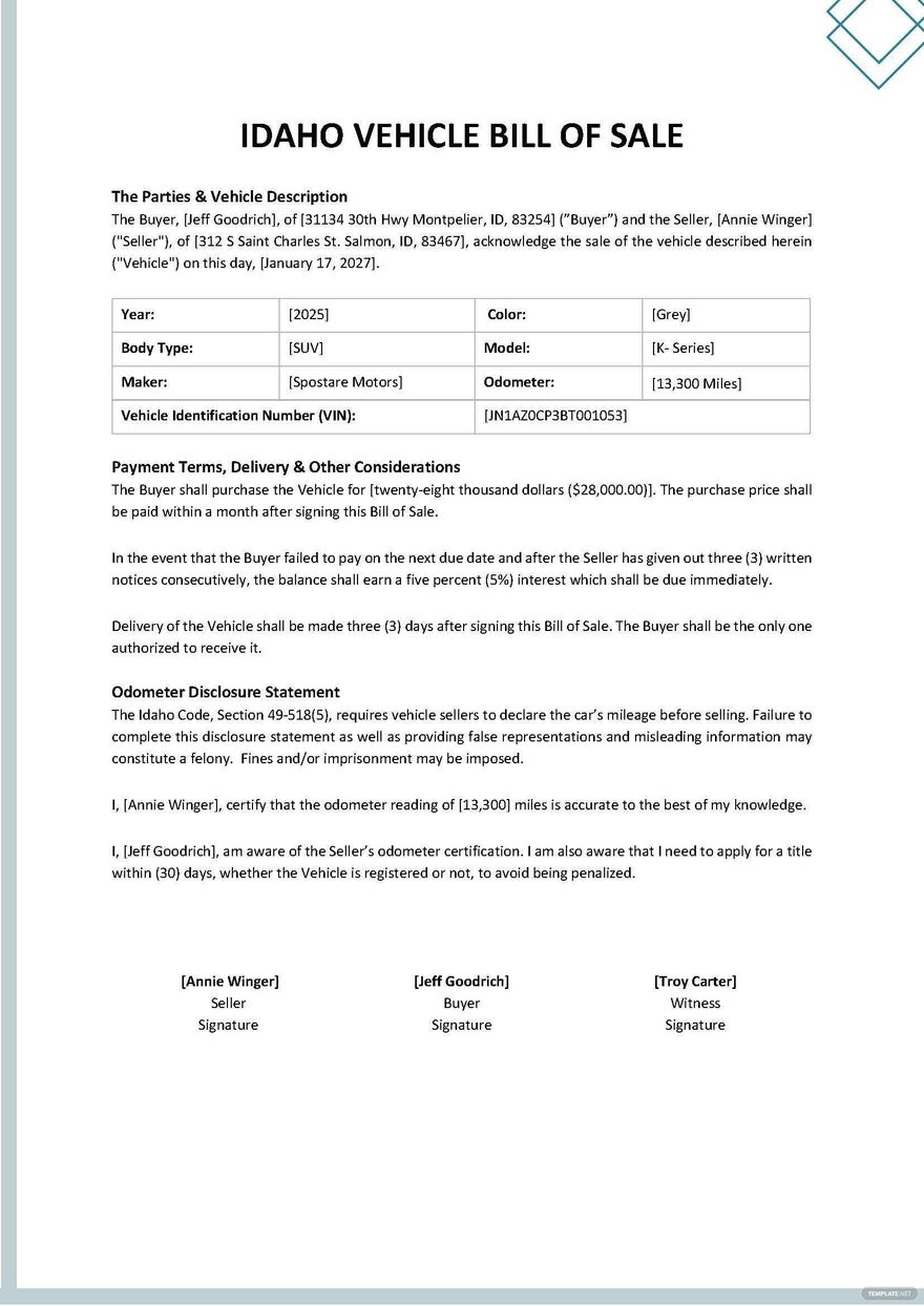 Vehicle Bill of Sale Templates 98+ Docs, Free Downloads